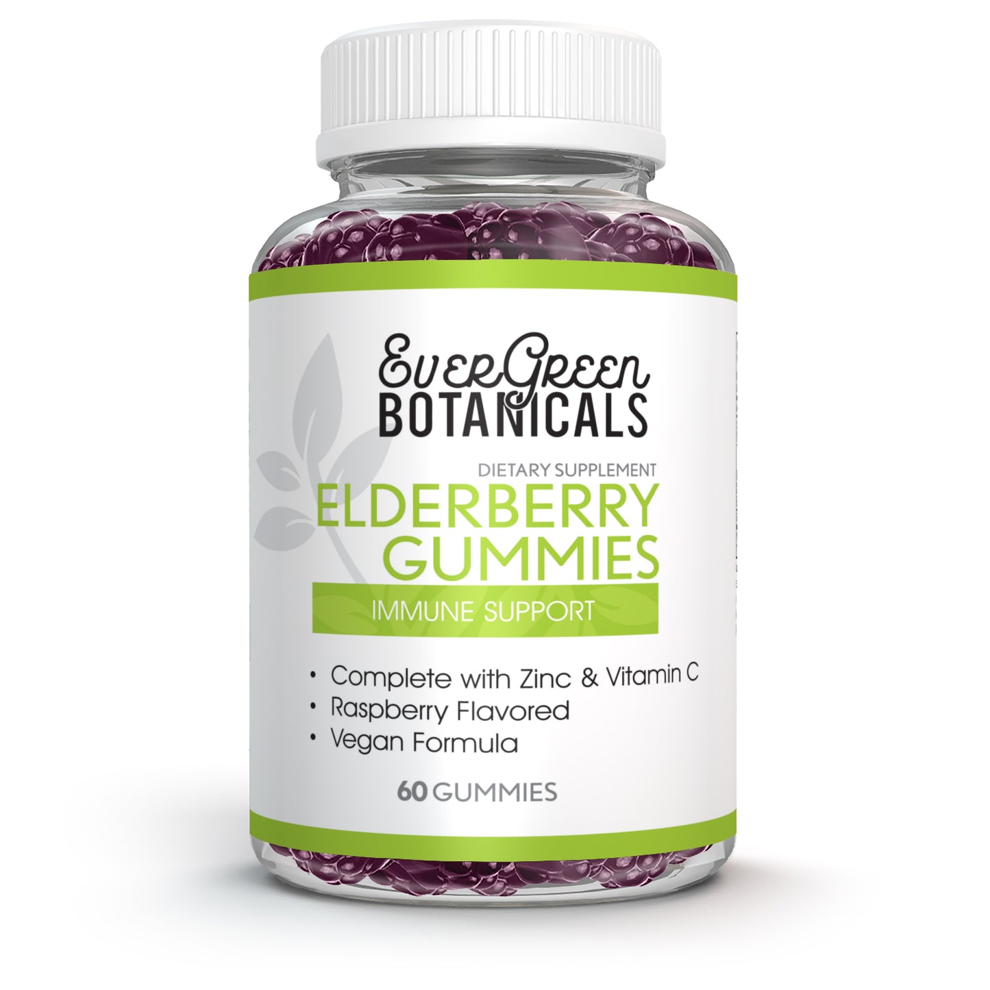 Elderberry Gummies w/ Vitamin C & Zinc EverGreen Botanicals