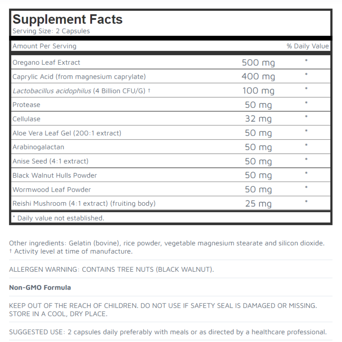 Candida Cleanse Capsules EverGreen Botanicals