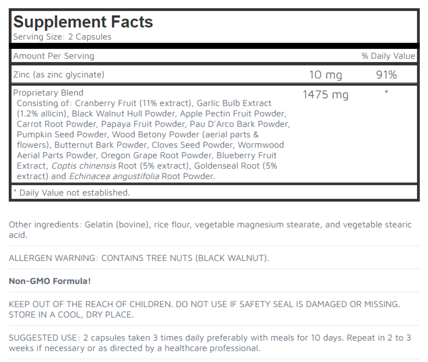 Parasite Cleanse Capsules EverGreen Botanicals